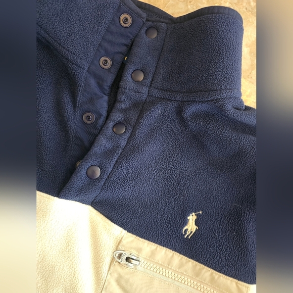 Mens Polo Ralph Lauren Colorblock Fleece Sz XL - Picture 4 of 6